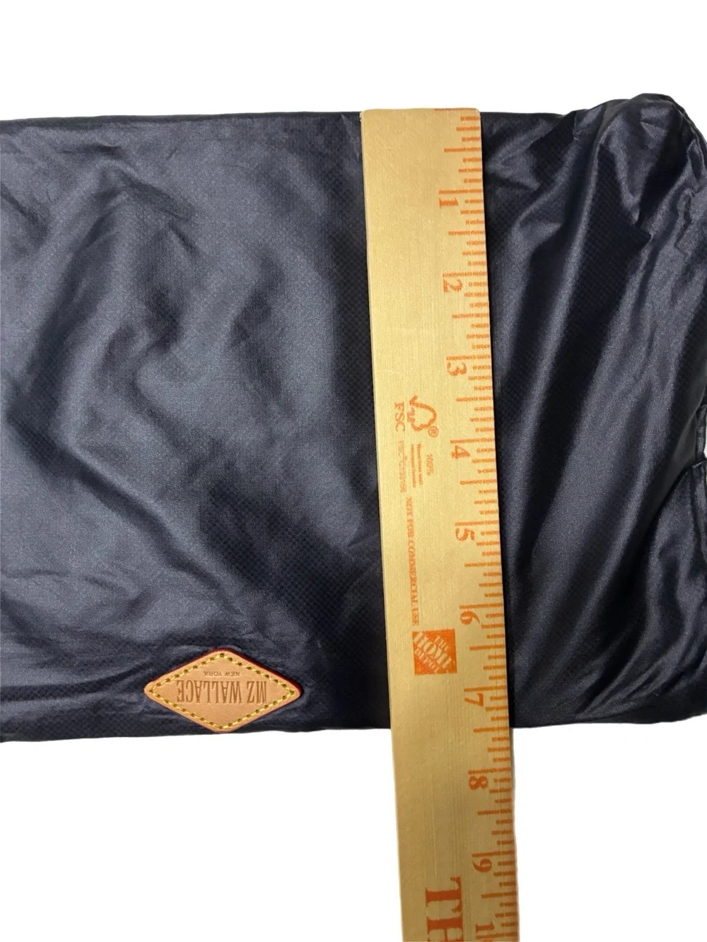 MZ Wallace Black Nylon Cosmetic Pouch with Leather Logo Patch NWOT